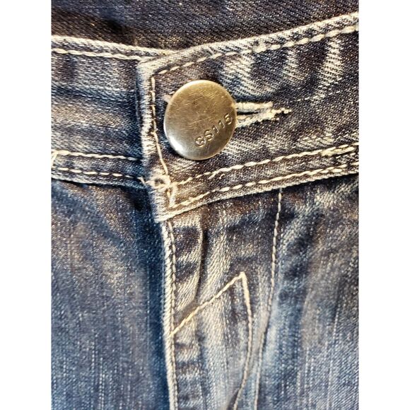 GS115 Gramercy SF Mens Jeans 36x31 Light Wash Gray Silver Y2K Distressed Style - Picture 7 of 16